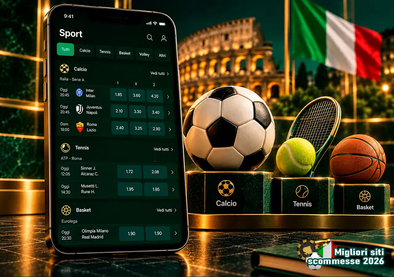 Palinsesto su smartphone dal calcio agli sport meno seguiti, con categorie chiare.